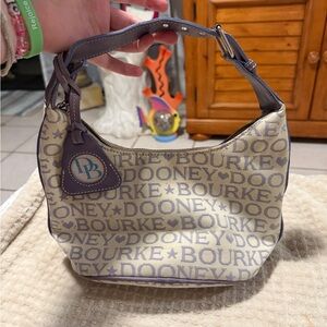 Dooney & Bourke Lavender and Cream Shoulder Bag